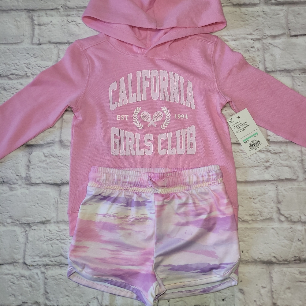 Baby & Toddler Girl Jumping Beans® Active Pullover Shirt & Shorts Set - Picture 3 of 5